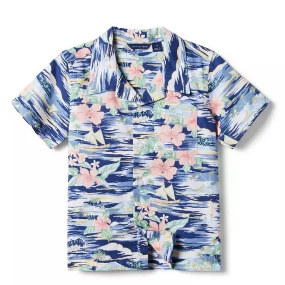 Janie and Jack The Island Hibiscus Cabana Boy's Shirt